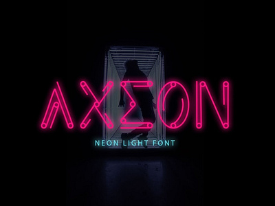 Axeon Neon Light Font By Fonts On Dribbble