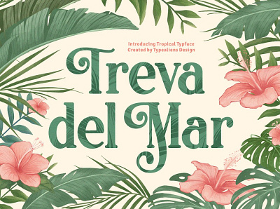 Treva del Mar branding design elegant fonts font design fonts collection lettering logo logo fonts sans serif sans serif font serif serif font serif fonts summer summer font summer fonts trendy tropical typeface typography