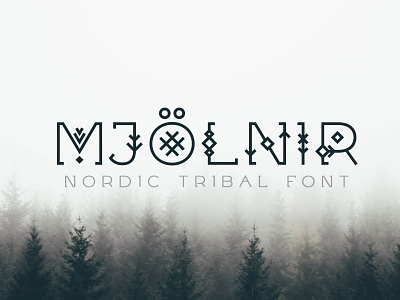 Mjölnir - Nordic Tribal Font design flyer font font fonts lettering logo nordic font nordic tribal font nordic type old poster font retro text fonts tittles font tribal font tribal fonts typeface typography viking vintage