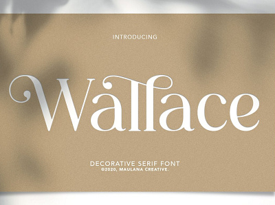 Wallace - Decorative Serif Font 70s font classy font decorative font decorative serif font design fancy font fashion font font design fonts fonts collection invitation card logo font magazine font modern serif sans serif serif font stylish font trendy font vintage fonts wedding font