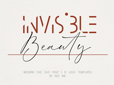 Invisible Beauty. Chic Duo Font. beauty branding chic duo font chic fonts design desing elegant fonts feminine font design font duo fonts collection handwritten fonts logo fonts logo templates luxuyr fonts modern font romantic sans serif serif fonts wedding font