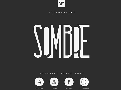 Sombre - Negative Space Font brand branding creative design elegant fonts font font design fonts fonts collection innovative font ligature ligature font ligature fonts multilingual font negative negative space serif fonts space space font space fonts