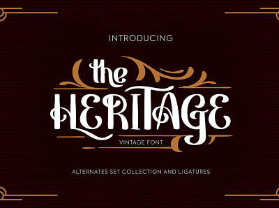 Heritage | Vintage Font art branding calligraphy calligraphy font design elegant fonts font font design fonts fonts collection lettering logo modern fonts professional sans serif serif font serif fonts typography vintage vintage font