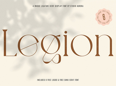 Legion - Ligature Display Serif Font calligraphy display font display fonts display serif display serif font elegant fonts font font design fonts fonts collection lettering ligature font ligature fonts logo minimal minimal font modern serif font typeface typography