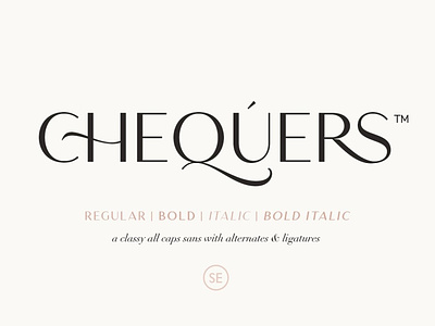 Chequers - Modern Sans Serif calligraphy classic font classic fonts classy font design font font design fonts fonts collection ligatures modern modern font modern sans serif professional sans serif sans serif font serif font serif fonts type typography
