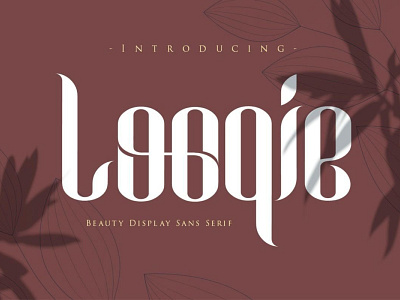 Looqie - Beauty Display Sans Serif beauty branding calligraphy card design display envelope font fonts fonts collection logo logos luxury professional quotes sans font sans serif sans serif font serif font wedding