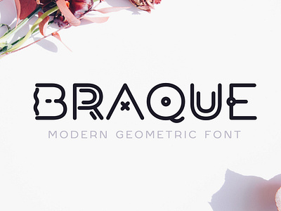 Braque - Modern Geometric Logo Font abstract design font font design fonts collection geometric geometric design geometric fonts geometric logo font geometry lettering logo font minimal modern font ornament professional tribal tribal font type vibes