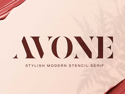 AVONE - Stylish Modern Stencil advertising branding brochures design font design fonts collection logos luxury fonts magazine modern modern stencil professional serif fonts stencil stencil font stencil fonts stylish stylish font stylish fonts videos