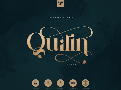 Quilin Serif - Latin and Cyrillic branding calligraphy calligraphy font design elegant font fonts latin lettering logo luxury font modern professional retro sans serif font serif serif font simple vintage vintage typeface