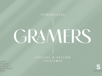 Gramers | Elegant & Stylish Ligatures advertising art branding classic elegant elegant font elegant fonts font design font family fonts collection ligature ligatures luxury minimal minimalist modern fonts retro stylish typography vintage