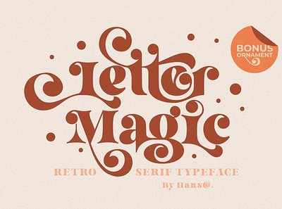 Letter Magic - Serif Typeface branding design elegant fonts font design fonts collection logo modern fonts retro retro font retro fonts sans serif sans serif font serif serif font serif fonts serif typeface simple vintage vintage font vintage fonts