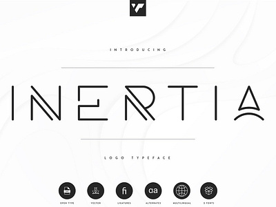 Inertia - Logo Typeface | 5 weights branding calligraphy design elegant elegant fonts font design fonts collection future futuristic logo logo design logo typeface modern professional projects sans serif serif fonts simple typeface typography