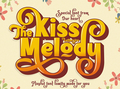 Kiss Melody Font Family fashion font font design font family fonts fonts collection lettering logo logo fonts playful poster professional retro sans serif sans serif fonts serif serif font stylish stylistic vintage
