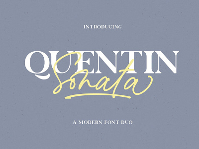 Quentin Sonata - Font Duo branding calligraphy design elegant fonts font font awesome font design font duo font family fonts fonts collection handwritten modern calligraphy modern fonts sans serif sans serif font sans serif fonts sans serif typeface serif font serif fonts