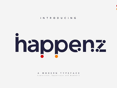 Happenz - Modern Typeface agency brand branding design digital elegant fashion font fonts future future font futuristic font lettering logo logos luxury modern modern typeface signature stylish