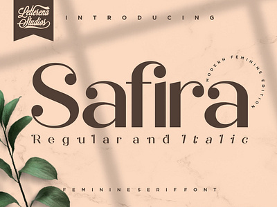 Safira - Modern Feminine Serif Font beautiful beautiful font branding design feminine font design fonts collection graphic design lettering logo minimal modern product project sans serif sans serif font serif serif font serif fonts typeface