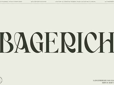 Bagerich Elegant Font branding design elegant elegant font font font awesome font design font family fonts fonts collection graphic graphics lettering luxury professional sans serif sans serif font serif font typeface unique