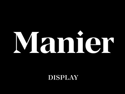 Manier – Sharp Serif Typeface