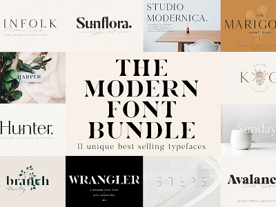 The Chic & Unique Modern Font Bundle advertising bold bold fonts calligraphy fonts chic chic font chic fonts feminine font font bundle font bundles font design font pack fonts collection modern modern font bundle modern fonts poster sans serif unique