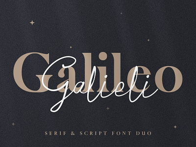 Galileo Galilei - Serif & Script Duo classic font classic fonts classic serif decorative feminine font duo galileo galilei handwritten handwritten fonts handwritten script luxury fonts script script duo script font script font duo script fonts serif serif font serif fonts typeface