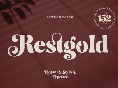 Restgold - Elegant & Stylish Typeface bold classy elegant elegant fonts elegant typeface hand drawn logo minimalist modern professional sans serif serif font serif fonts serif typeface sophisticated stylish stylish fonts stylish typeface trendy typeface