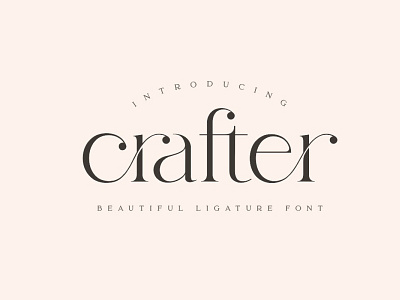 Crafter - Beautiful unique font beautiful font beautiful fonts crafter font design fonts collection lettering modern fonts sans serif sans serif font sans serif fonts sans serif tyepface serif serif font serif fonts serif typeface typeface typography unique unique font unique fonts