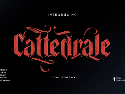 Cattedrale | Gothic Blackletter blackletter branding dark display gothic gothic blackletter gothic font gothic fonts lettering logo logo font medieval retro sans serif serif tatto tattoo font typeface vector vintage