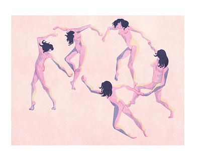 La Danse dance girls illustration matisse vector