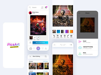 Pics Art Mobile App Design