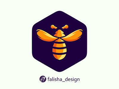 bee logo idea 3d bee branding colorful design flat icon illustration illustrator logo typography vector