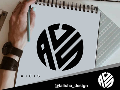 acs logo a abstract ac acs as box branding c circle cs design flat icon illustrator initial logo monogram s sa vector