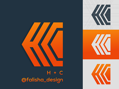 hc logo 3d abstract box branding c ch circle design flat h hc hexagon icon illustration initials logo logotype monogram triangels vector