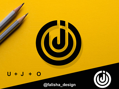 ujo logo 3d abstract box branding circle design flat hexagon icon illustration j jo logo monogram o triangels u uj ujo vector