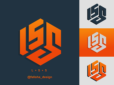lss monogram logo 3d abstract box branding circle design flat hexagon icon illustration initial l logo ls lss monogram s ss triangle vector