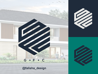 gfc monogram logo 3d abstract box branding c circle design f fc flat g gf gfc icon illustration logo monogram symbol triangels vector