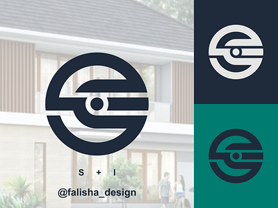 si monogram logo abstract awesome brand identity branding circle design flat i icon illustration is logo logoawesome logotype monogram s si simple symbol vector