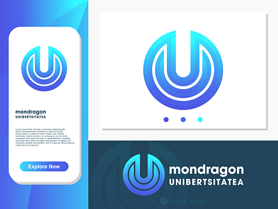 mu monogram 3d abstract brand identity branding circle colorful company design development flat icon illustration logo m monogram mu symbol u um vector