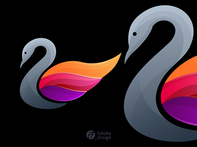 swan logo 3d abstract animal awesome brand design branding colorful company creative design flat icon illustration illustrations logo monogram sketch swan symbol vector