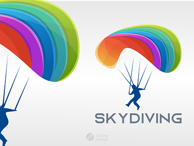 skydiving logo 3d abstract brand identity branding circle clothing colorful design diving flat icon illustration logo luxury monogram simple simple design sky skydiving vector