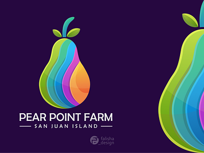 pear logo 3d abstract awesome brand identity branding circle colorful company company logo design flat icon illustration logo monogram pear symbol symbols system vector