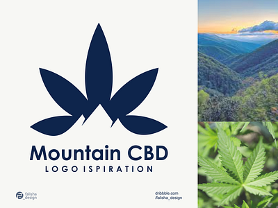 mountain CBD LOGO 3d abstract brand identity branding cdb circle company design farm flat icon illustration logo marijuana marijuana logo monogram montain symbol vector