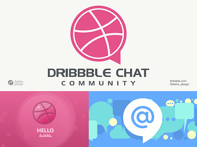 dribbble chat community logo 3d abstract app awesome brand identity branding chat circle clothing community company design digital dribble flat icon illustration logo monogram vector