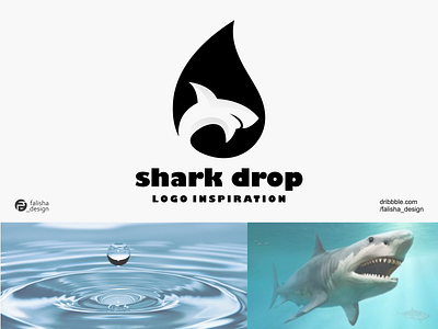 shark drop logo inspiration