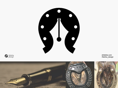 horseshoe + pen logo inspiration