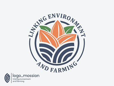 linking environment and farming logo design