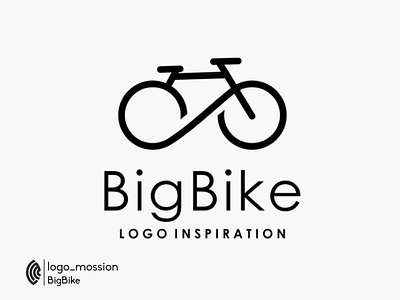 big bike logo design 3d abstract awesome bicycle big bike brand identity branding design flat icon illustration invinity logo logodesigns logoinspiration logomaker logotypes monogram vector