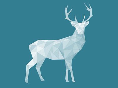 Stag animal branding illustration polygon stag