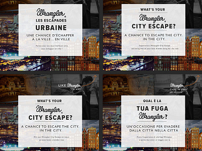 Wrangler Languages competition design facebook international layout typography wrangler