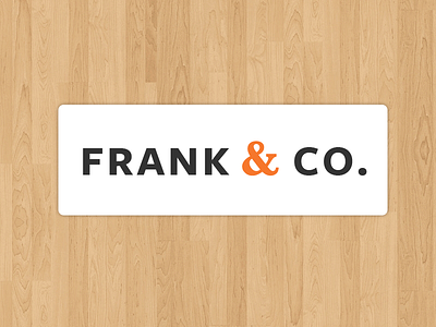 Frank & Co Logo branding illustration logo design prototype sticker