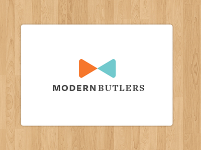 Modern Butlers branding logo design prototype sticker